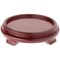 Plymor Red Round Wood Veneer Footed Display Base, 7" W x 7" D x 1.5" H (5.5" Display Diameter)